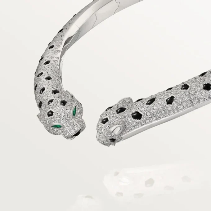 Collar Torque Panthere De Cartier, articulado, con pavé