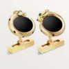 Gemelos Panthere de Cartier – Oro amarillo, ónix, tsavoritas y laca negra – Cartier
