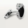 Gemelos Panthere De Cartier – Oro blanco rodiado, diamantes, esmeraldas, ónix – Cartier