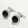 Gemelos Panthere De Cartier – Oro blanco rodiado, diamantes, esmeraldas, ónix – Cartier