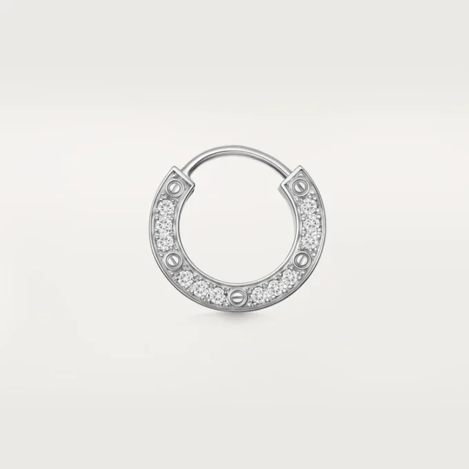 Pendiente individual Love – Oro blanco, diamantes – Cartier