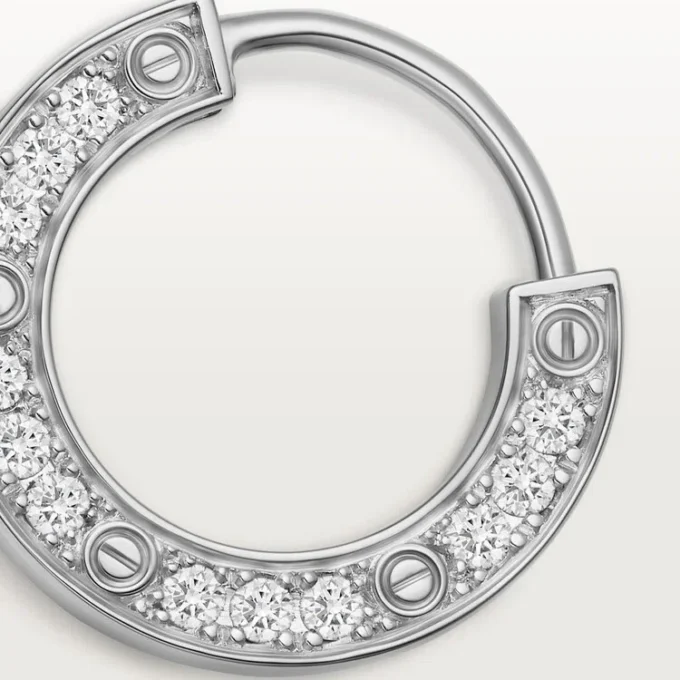 Pendiente individual Love – Oro blanco, diamantes – Cartier