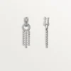 Pendientes Agrafe, diamantes talla brillante, pavé