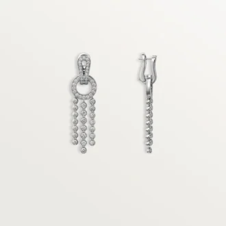Pendientes Agrafe, diamantes talla brillante, pavé