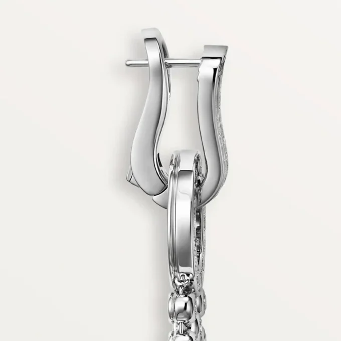 Pendientes Agrafe, diamantes talla brillante, pavé