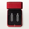 Pendientes Agrafe, diamantes talla brillante, pavé