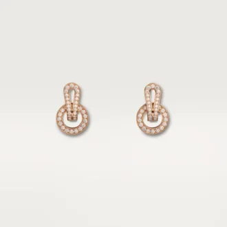 Pendientes Agrafe – Oro rosa, diamantes – Cartier