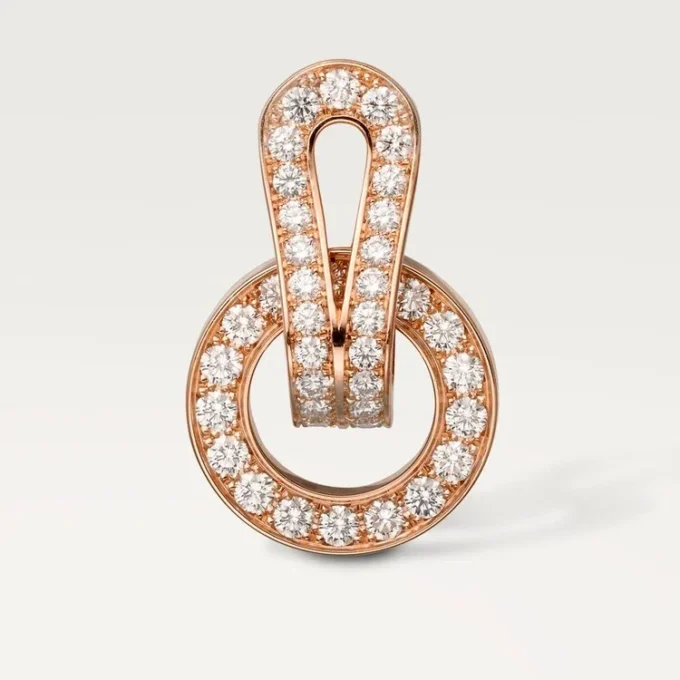 Pendientes Agrafe – Oro rosa, diamantes – Cartier