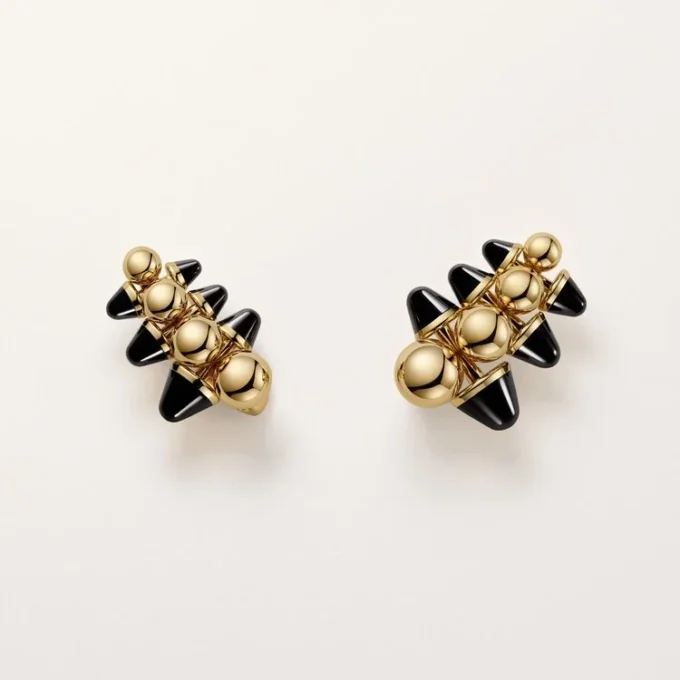 Pendientes Clash De Cartier, modelo extragrande, ónix, multiuso