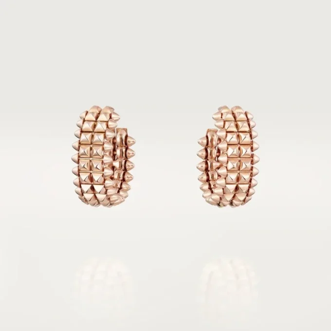 Pendientes de aro Clash de Cartier, doble fila