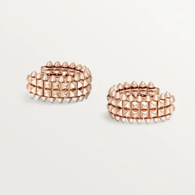 Pendientes de aro Clash de Cartier, doble fila