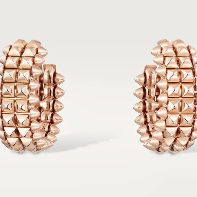 Pendientes de aro Clash de Cartier, doble fila