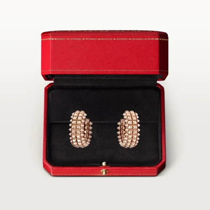 Pendientes de aro Clash de Cartier, doble fila