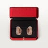 Pendientes de aro Clash de Cartier, doble fila, pavé