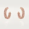 Pendientes de aro Clash de Cartier, modelo pequeño, con pavé