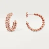 Pendientes de aro Clash de Cartier, modelo pequeño, con pavé