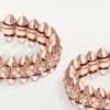 Pendientes de aro Clash de Cartier, modelo pequeño, con pavé