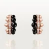 Pendientes de aro Clash de Cartier, ónix, modelo extragrande, diamantes