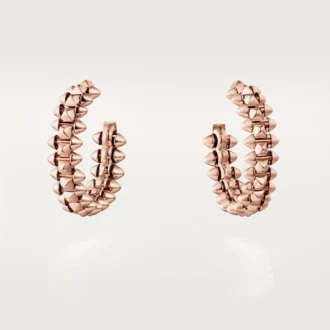 Pendientes de aro Clash De Cartier – Oro rosa, pequeños | Cartier EE. UU.
