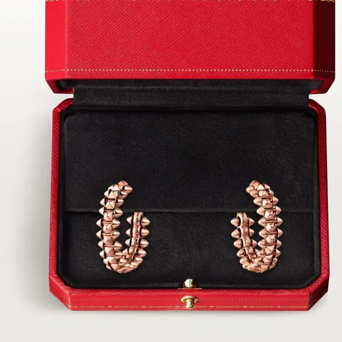 Pendientes de aro Clash De Cartier – Oro rosa, pequeños | Cartier EE. UU.