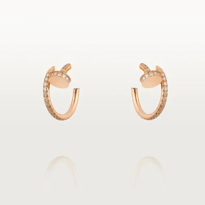 Pendientes de aro con diamantes Juste Un Clou, oro rosa | Cartier EE. UU.
