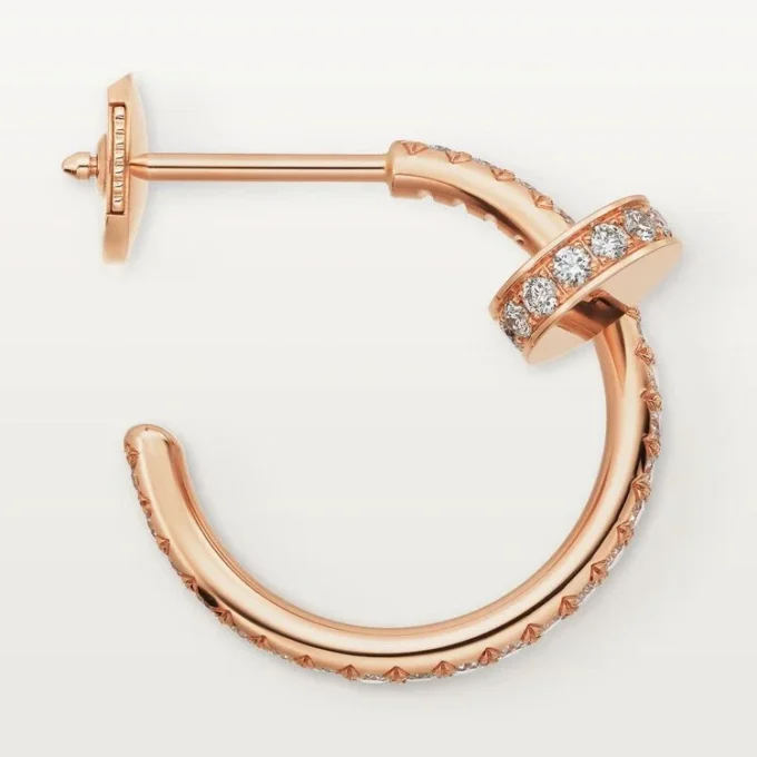 Pendientes de aro con diamantes Juste Un Clou, oro rosa | Cartier EE. UU.