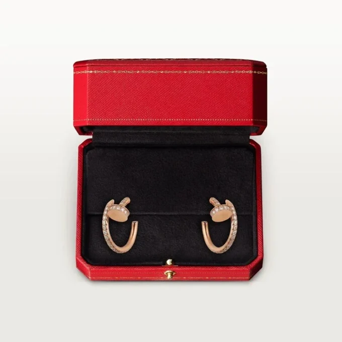 Pendientes de aro con diamantes Juste Un Clou, oro rosa | Cartier EE. UU.