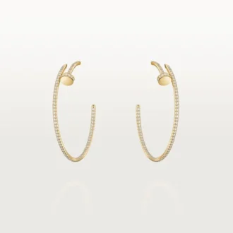 Pendientes de aro Juste Un Clou, modelo grande, con pavé