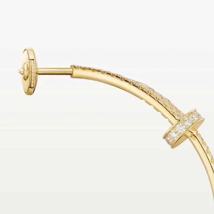 Pendientes de aro Juste Un Clou, modelo grande, con pavé