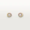 Pendientes de botón Trinity, 2 diamantes