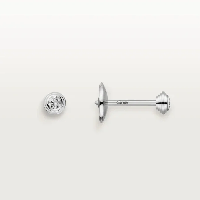 Pendientes Diamants Légers XS – Oro blanco, diamantes – Cartier