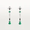 Pendientes En Equilibre, esmeralda, pavé
