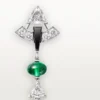 Pendientes En Equilibre, esmeralda, pavé