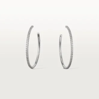 Pendientes Etincelle de Cartier, modelo grande – Oro blanco, diamantes – Cartier