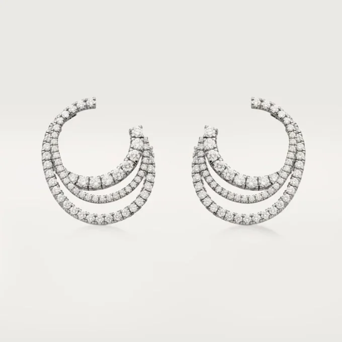 Pendientes Etincelle de Cartier – Oro blanco, diamantes – Cartier