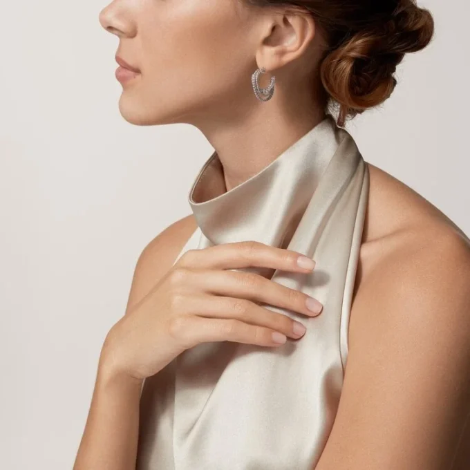 Pendientes Etincelle de Cartier – Oro blanco, diamantes – Cartier