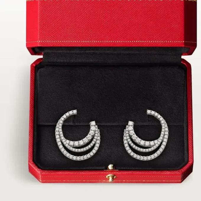 Pendientes Etincelle de Cartier – Oro blanco, diamantes – Cartier