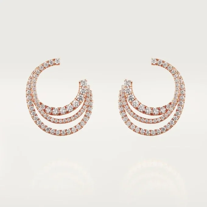Pendientes Etincelle De Cartier – Oro rosa, diamantes – Cartier