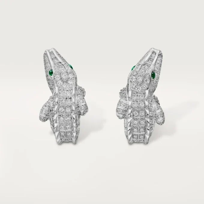 Pendientes Faune Et Flore De Cartier, con pavé