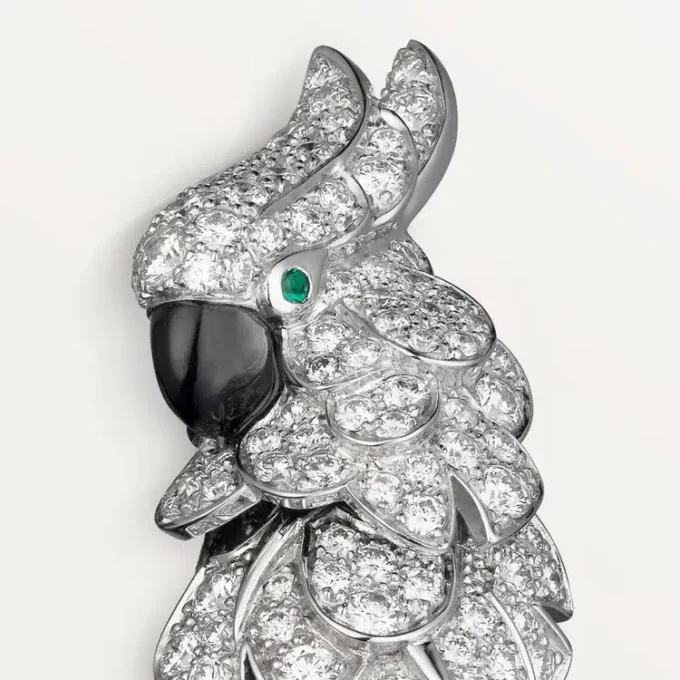 Pendientes Faune Et Flore De Cartier, con pavé