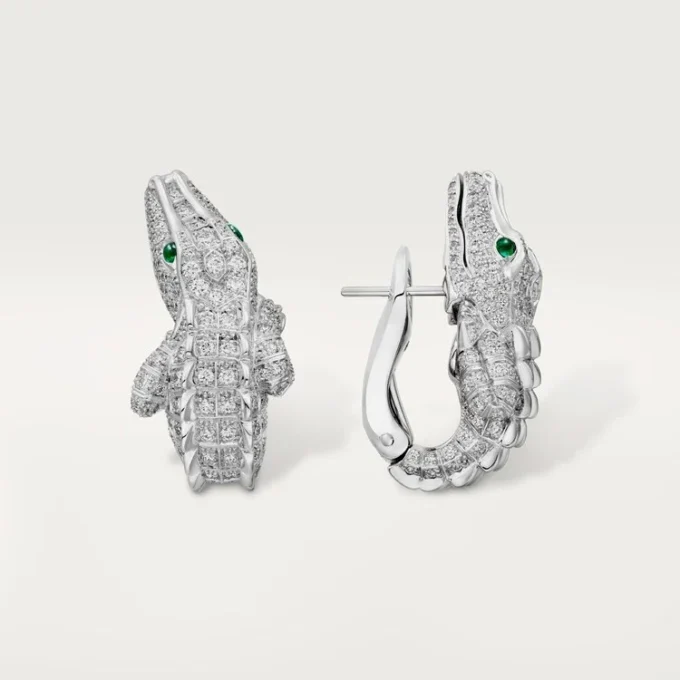 Pendientes Faune Et Flore De Cartier, con pavé