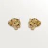 Pendientes Faune Et Flore De Cartier, diamantes amarillos, naranjas y marrones, pavé