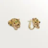 Pendientes Faune Et Flore De Cartier, diamantes amarillos, naranjas y marrones, pavé