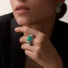 Pendientes Geometrie & Contrastes, crisoprasa, pavé