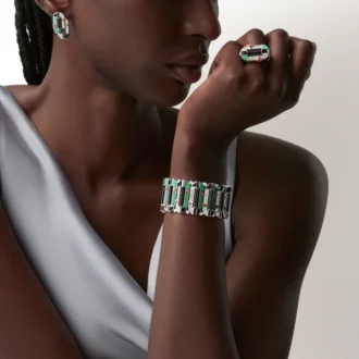 Pulsera Geometrie & Contrastes, crisoprasa, pavé