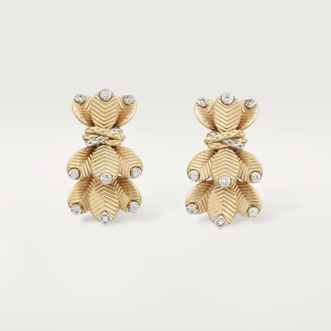 Pendientes Grain De Café, diamantes