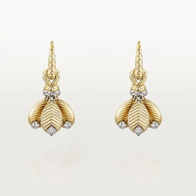Pendientes Grain De Café, diamantes