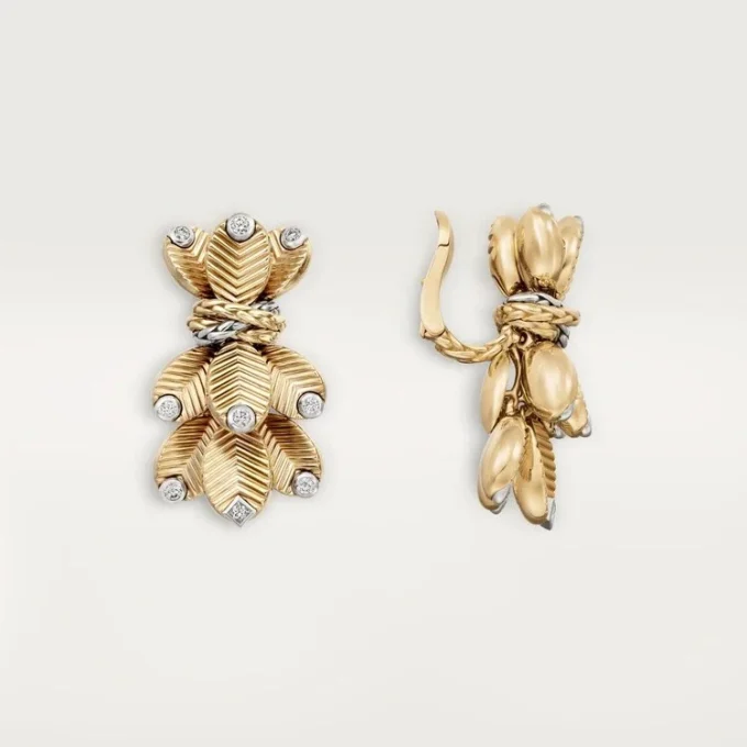 Pendientes Grain De Café, diamantes