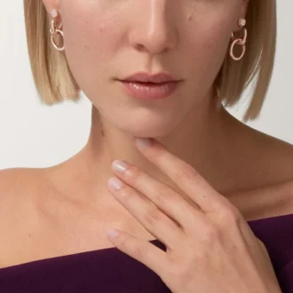 Pendientes Juste Un Clou, dobles, con pavé