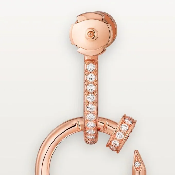 Pendientes Juste Un Clou, dobles, con pavé